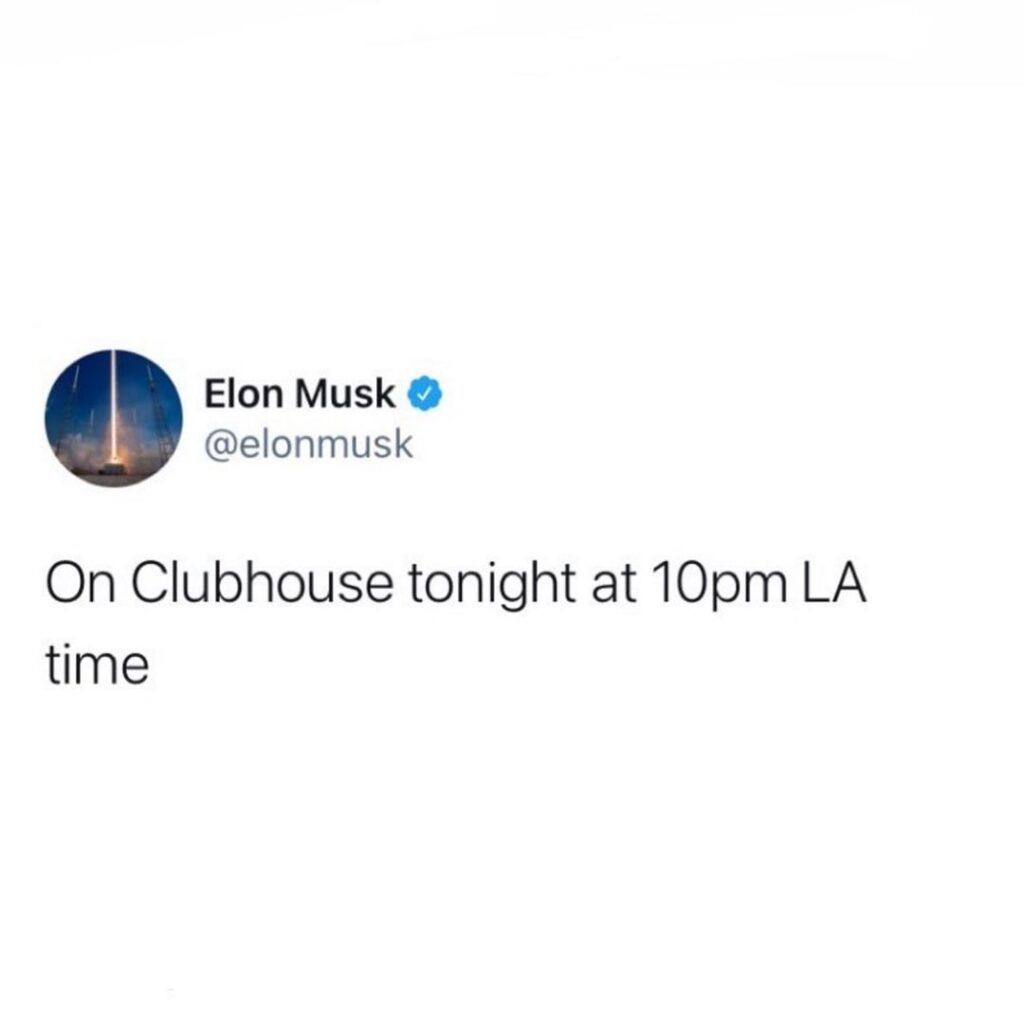 Elon Musk and Clubhouse